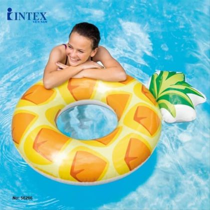 INTEX 56266 Pineapple Tube 117x86cm Ban Renang pelampung